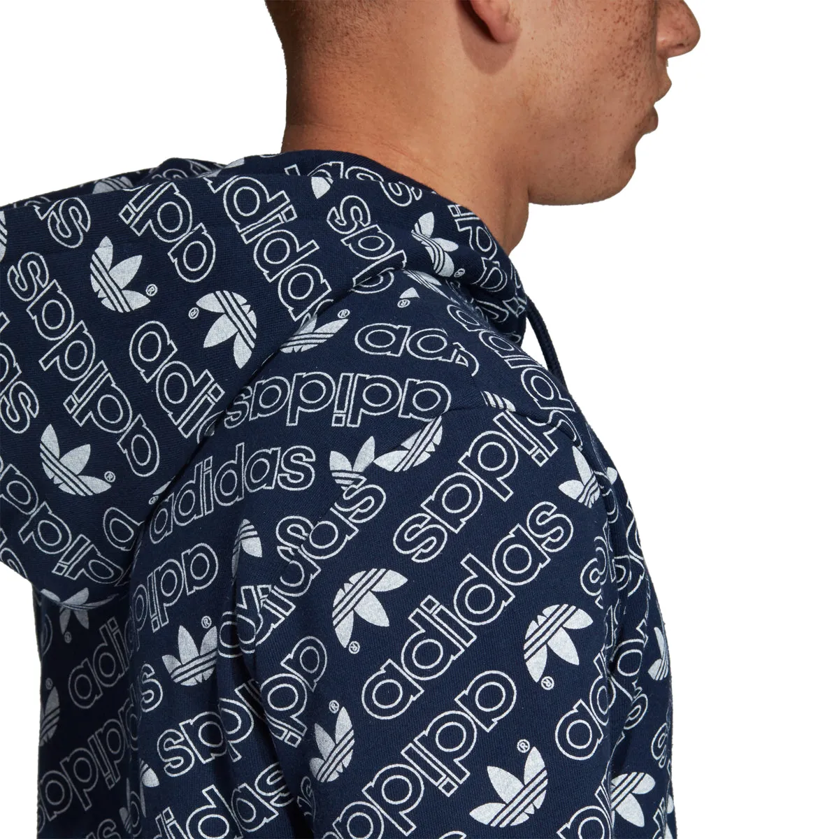 Adidas Originals Men's Monogram Hoodie Collegiate Navy/White