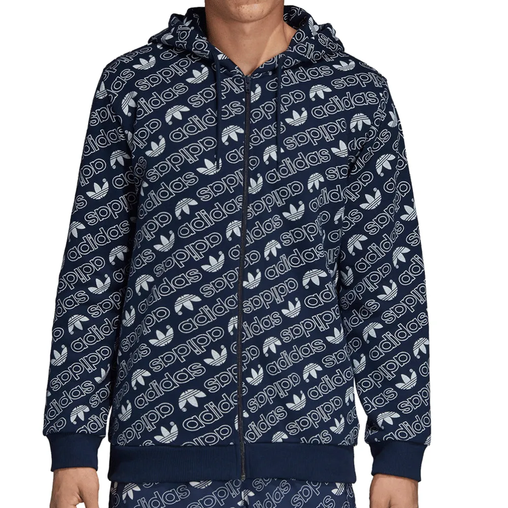 Adidas Originals Men's Monogram Hoodie Collegiate Navy/White