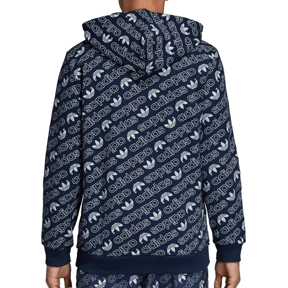 Adidas Originals Men's Monogram Hoodie Collegiate Navy/White