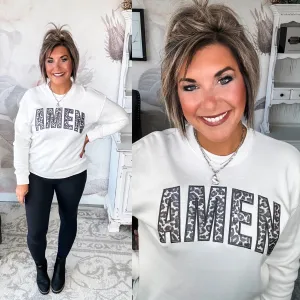 Amen Leopard Applique Sweatshirt