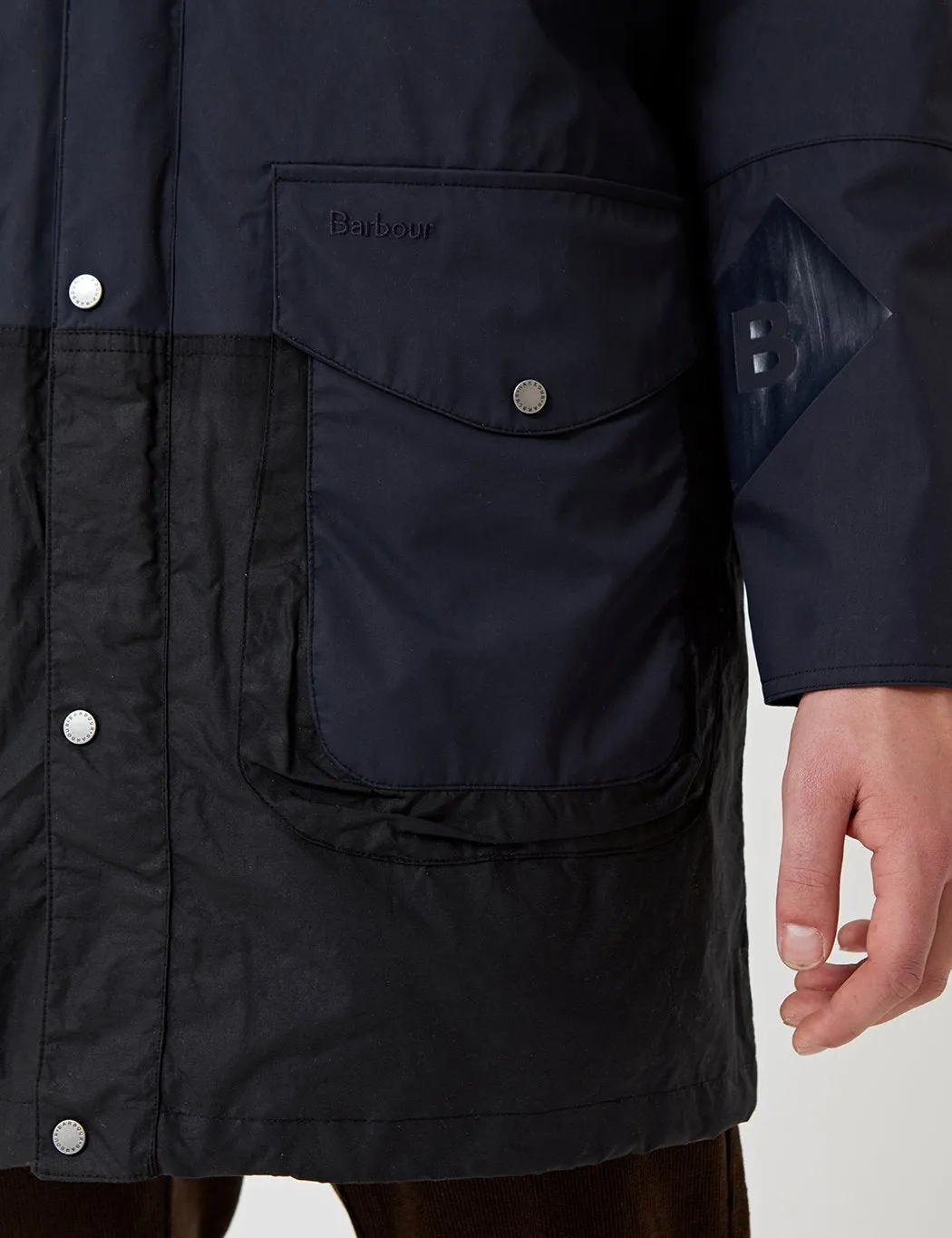 Barbour x Wood Wood Amager Wax Jacket - Navy