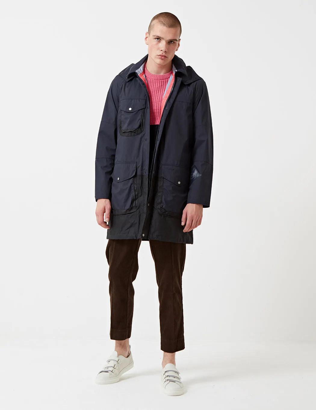 Barbour x Wood Wood Amager Wax Jacket - Navy