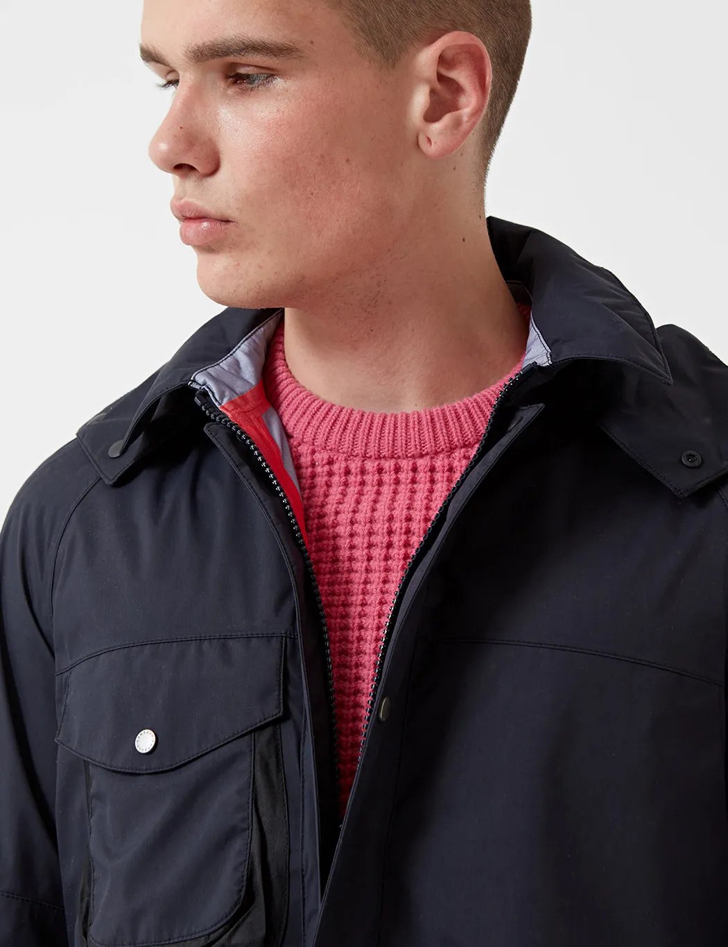 Barbour x Wood Wood Amager Wax Jacket - Navy