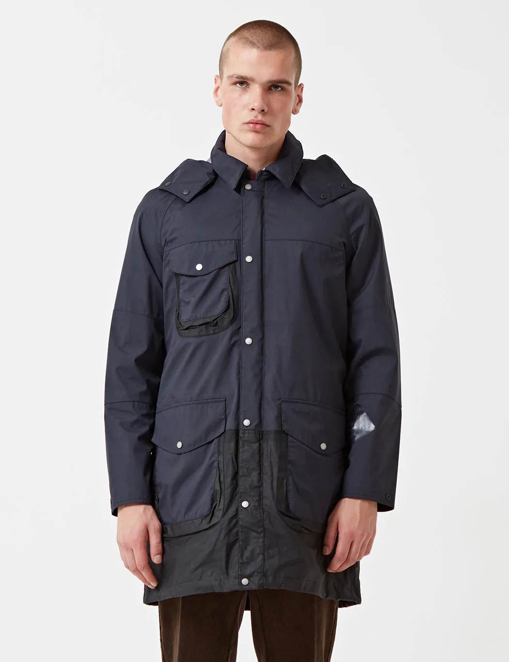 Barbour x Wood Wood Amager Wax Jacket - Navy