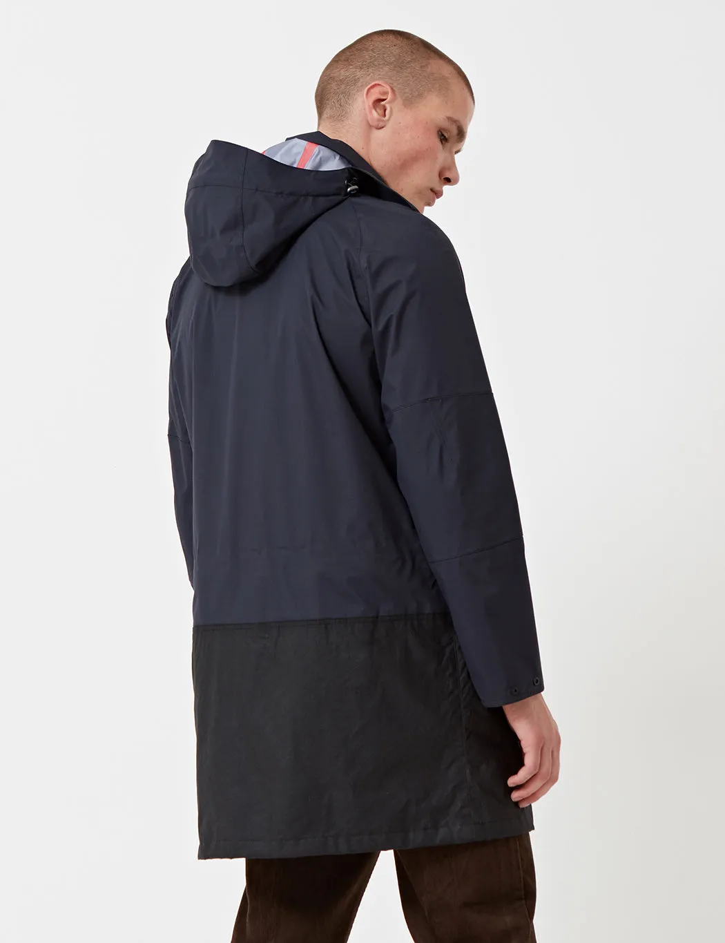 Barbour x Wood Wood Amager Wax Jacket - Navy