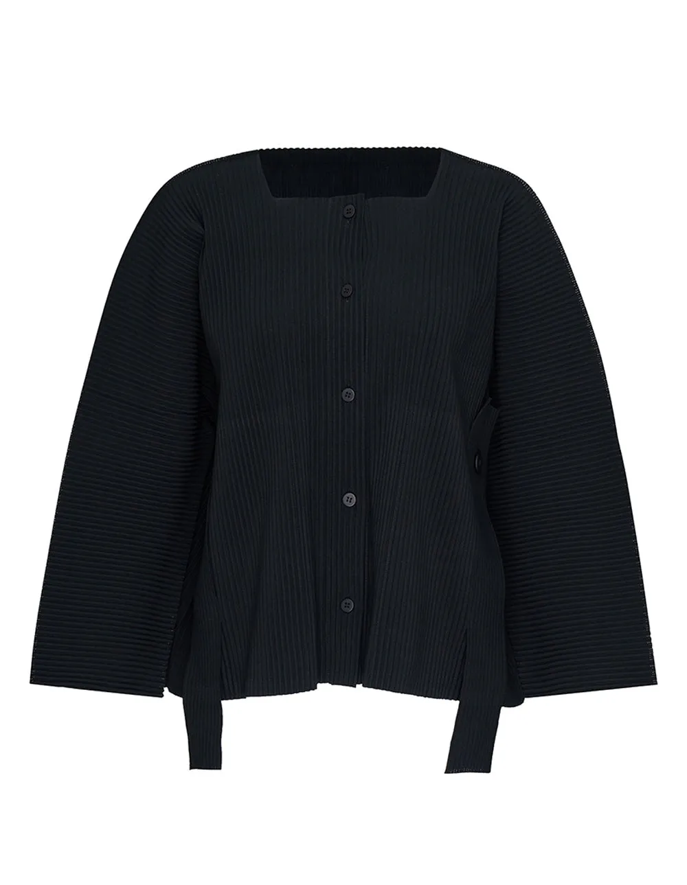 Belt Pleats Cardigan