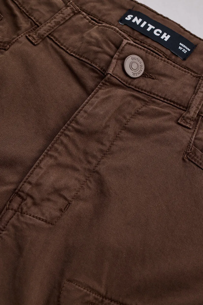 Brown Relaxed Fit Cargo Pants