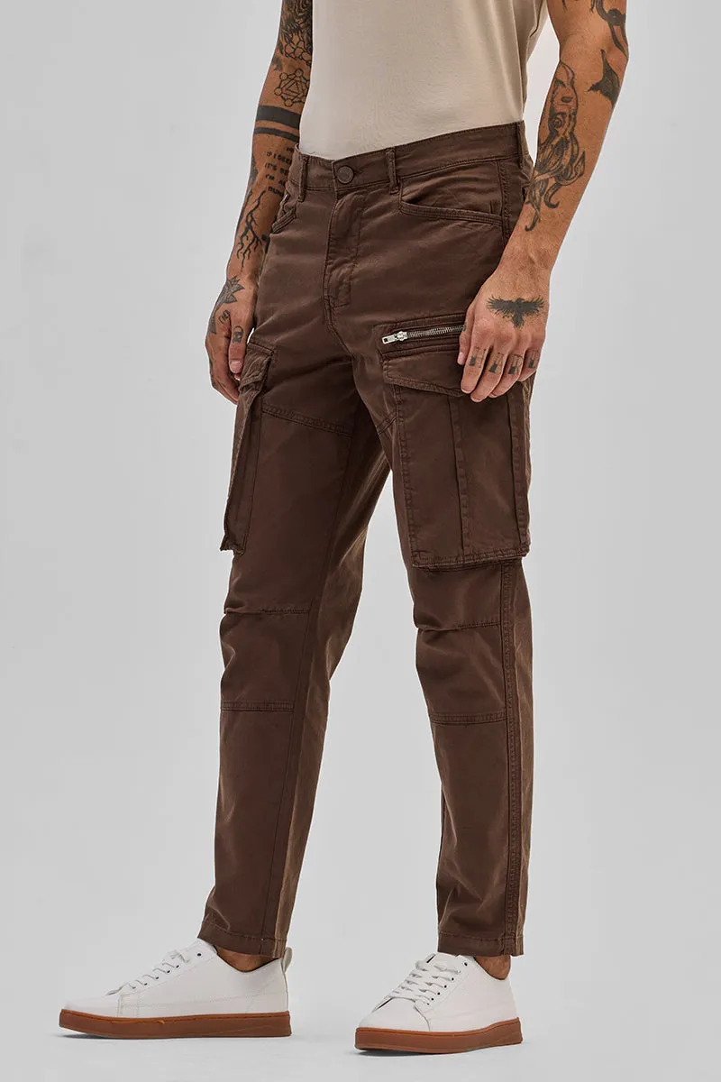 Brown Relaxed Fit Cargo Pants