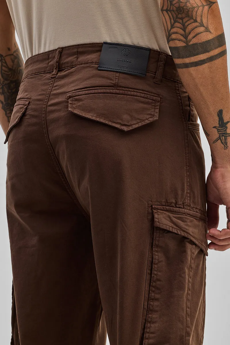 Brown Relaxed Fit Cargo Pants