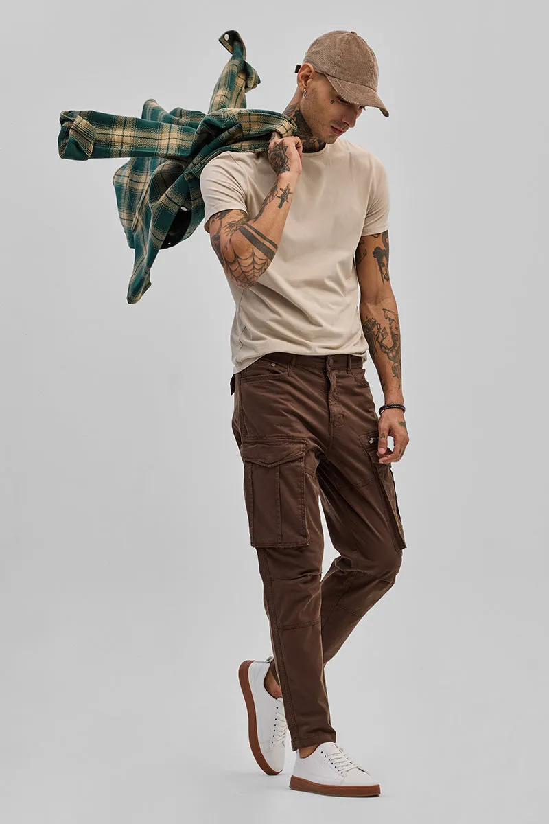 Brown Relaxed Fit Cargo Pants