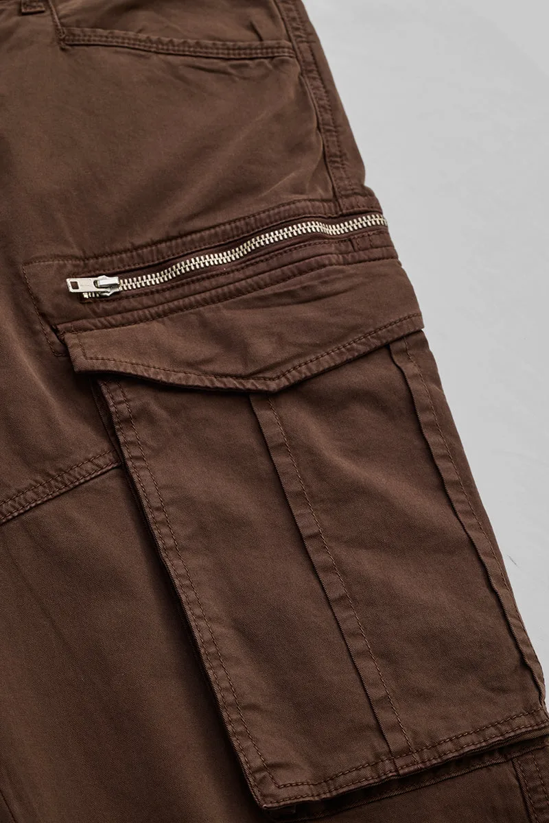 Brown Relaxed Fit Cargo Pants