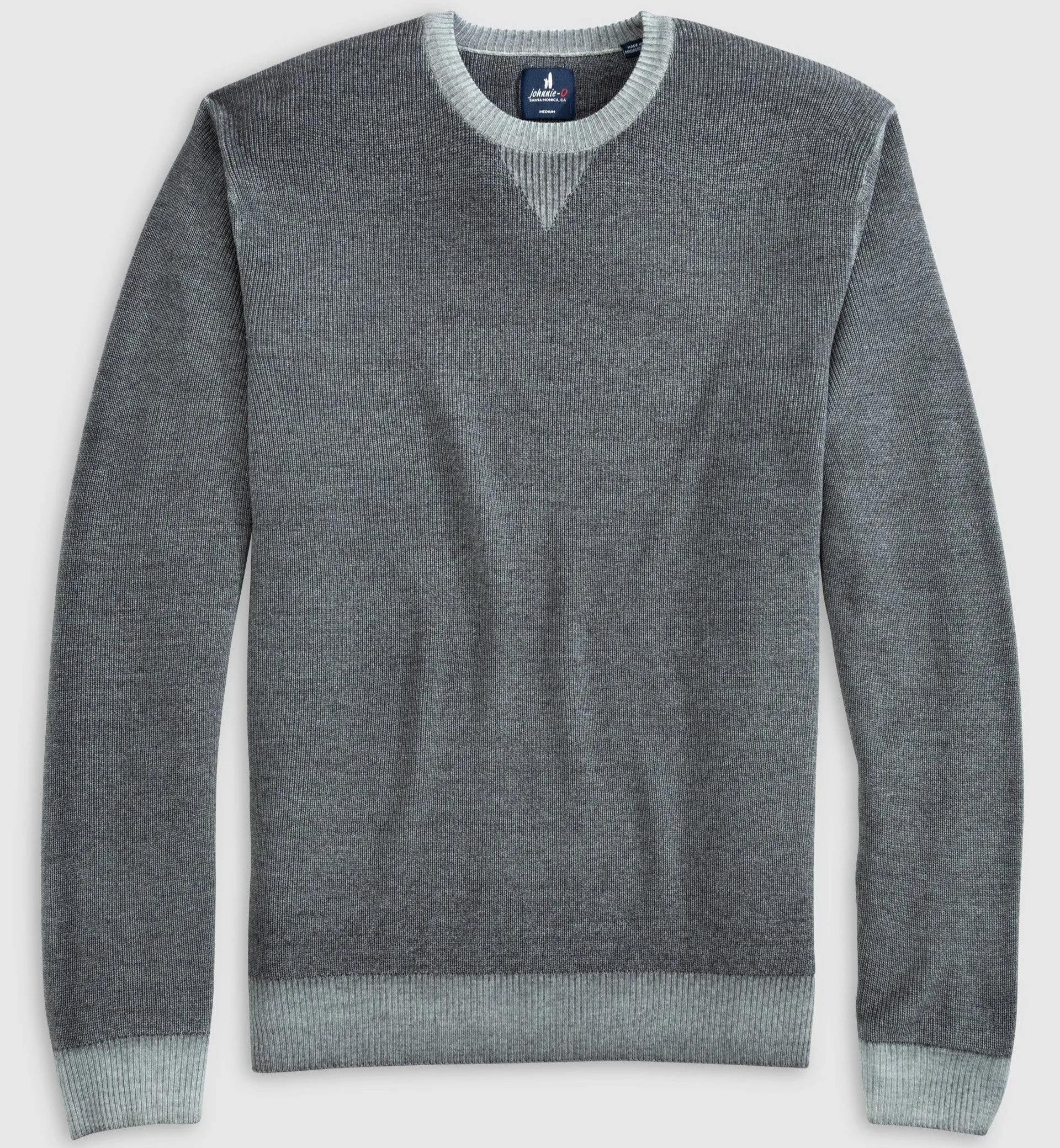 Burgess Garment-Dyed Crewneck Sweater in Dark and Stormy by Johnnie-O