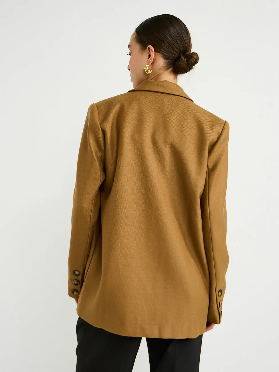 By Nicola Dionne Oversized Blazer in Camel