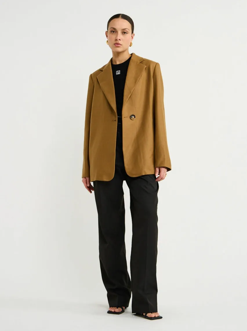 By Nicola Dionne Oversized Blazer in Camel