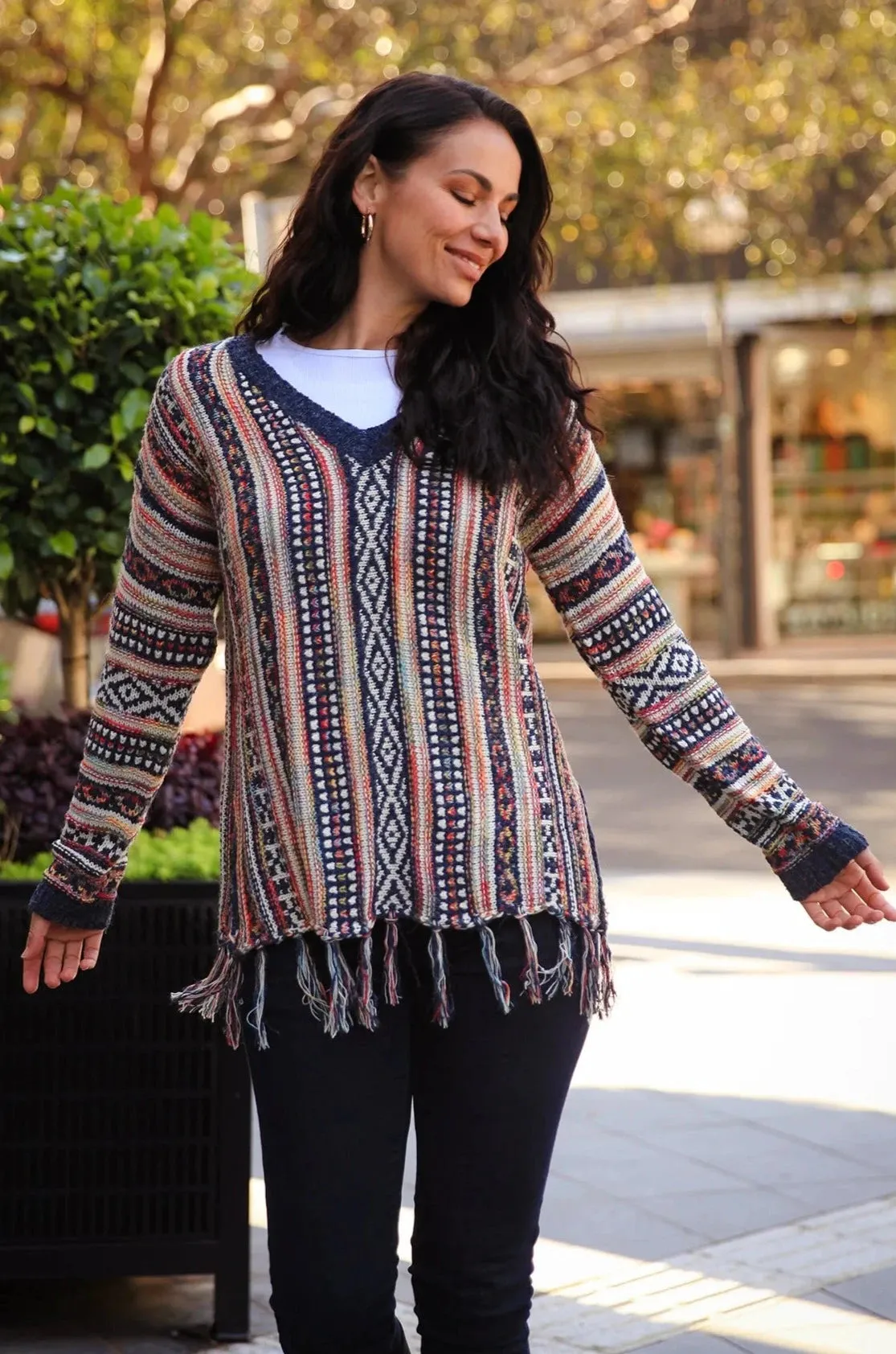 ESSE FRINGE KNIT SWEATER