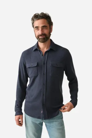 Faherty Legend Sweater Shirt Brighton Navy Twill