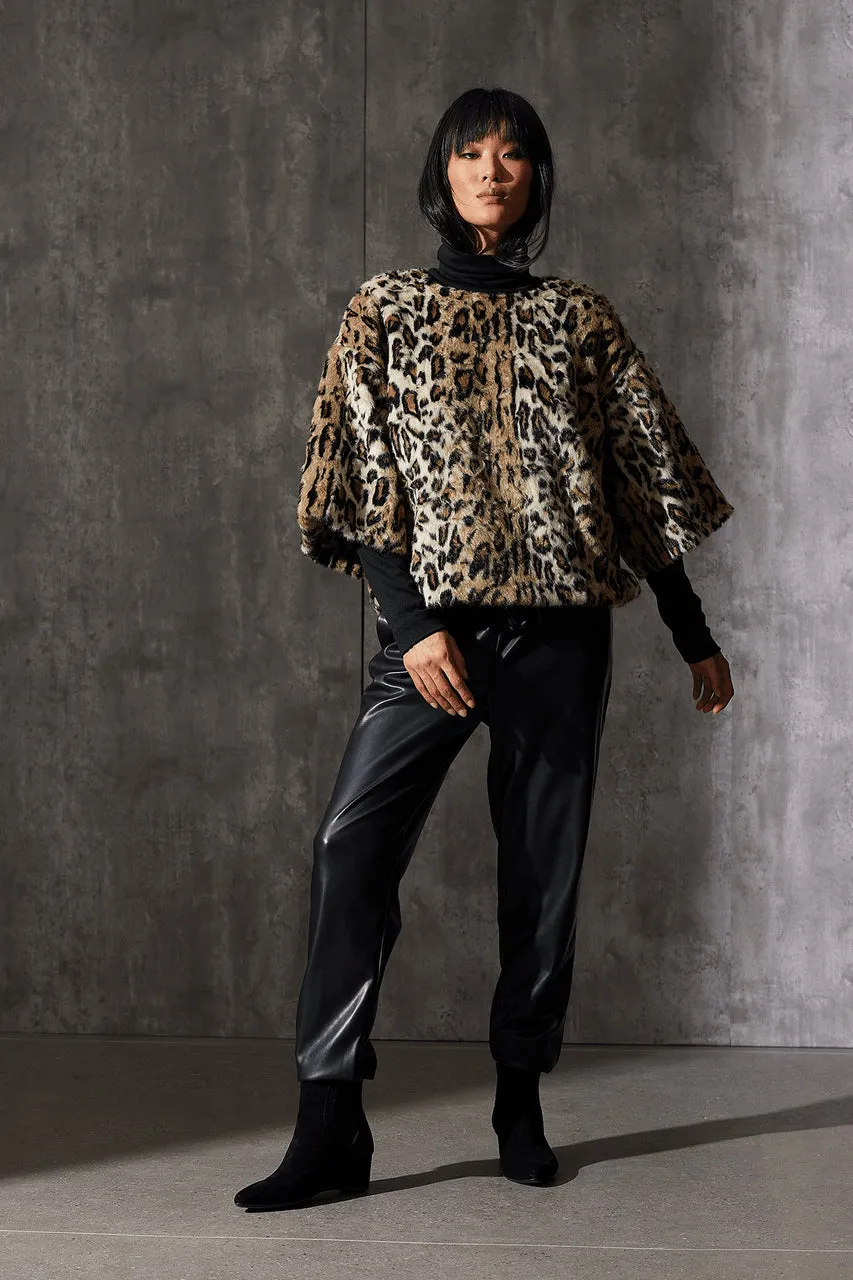 Faux Leopard Fur Top