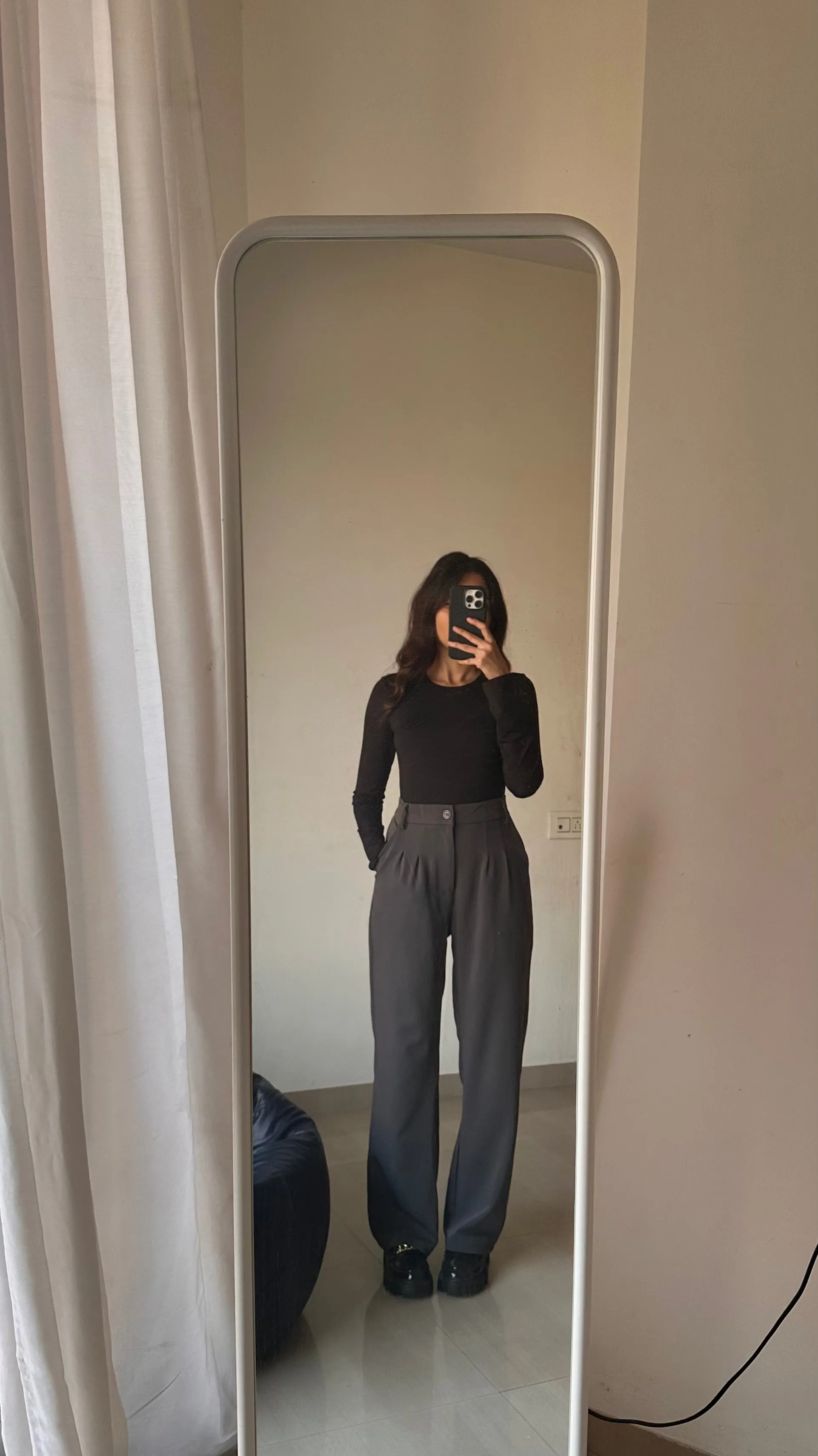 Fossil Grey Korean Relaxed Pants