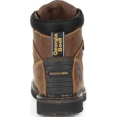 Georgia Men's Giant Steel Toe WP Met Guard Work Boot -Brown- GB00322