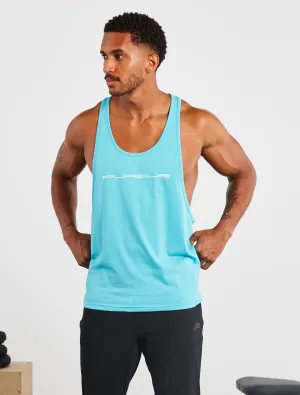 Graphic Stringer Vest - Sky Blue