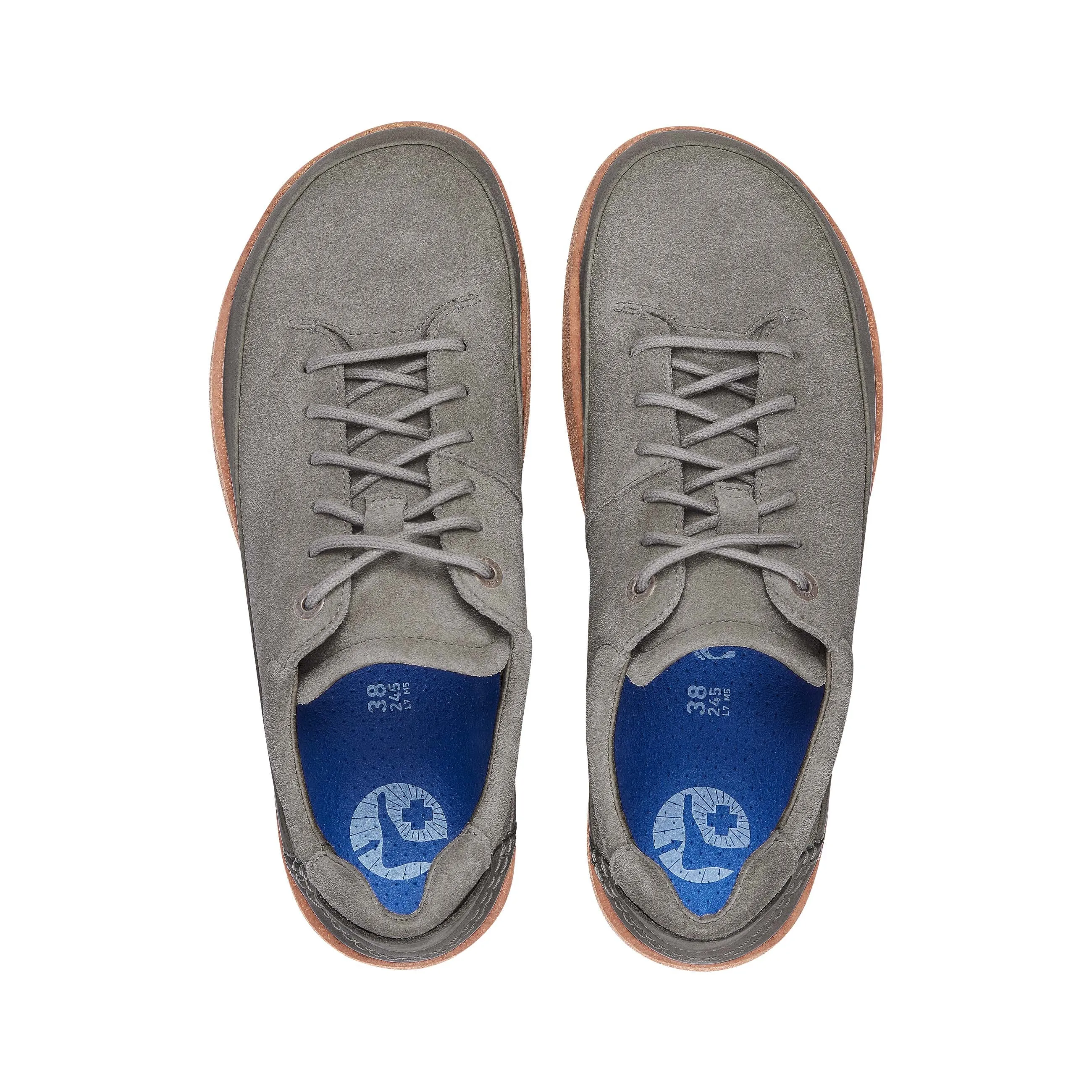 Honnef Low Whale Grey Suede Leather