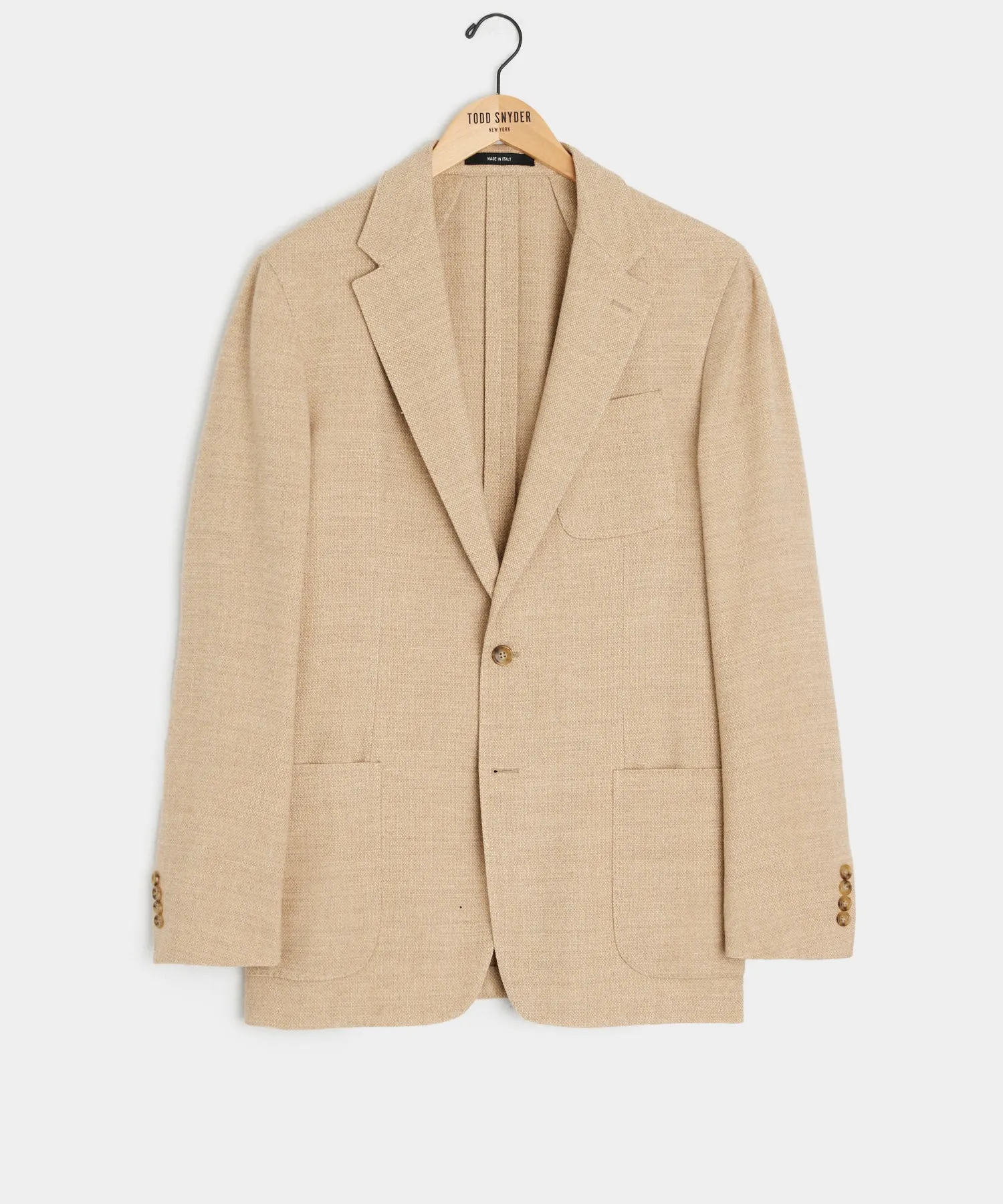 Italian Cotton Wool Sport Coat in Wheat