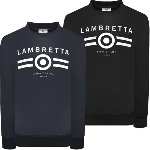 Lambretta Mens Logo Sweatshirt Jumper Top