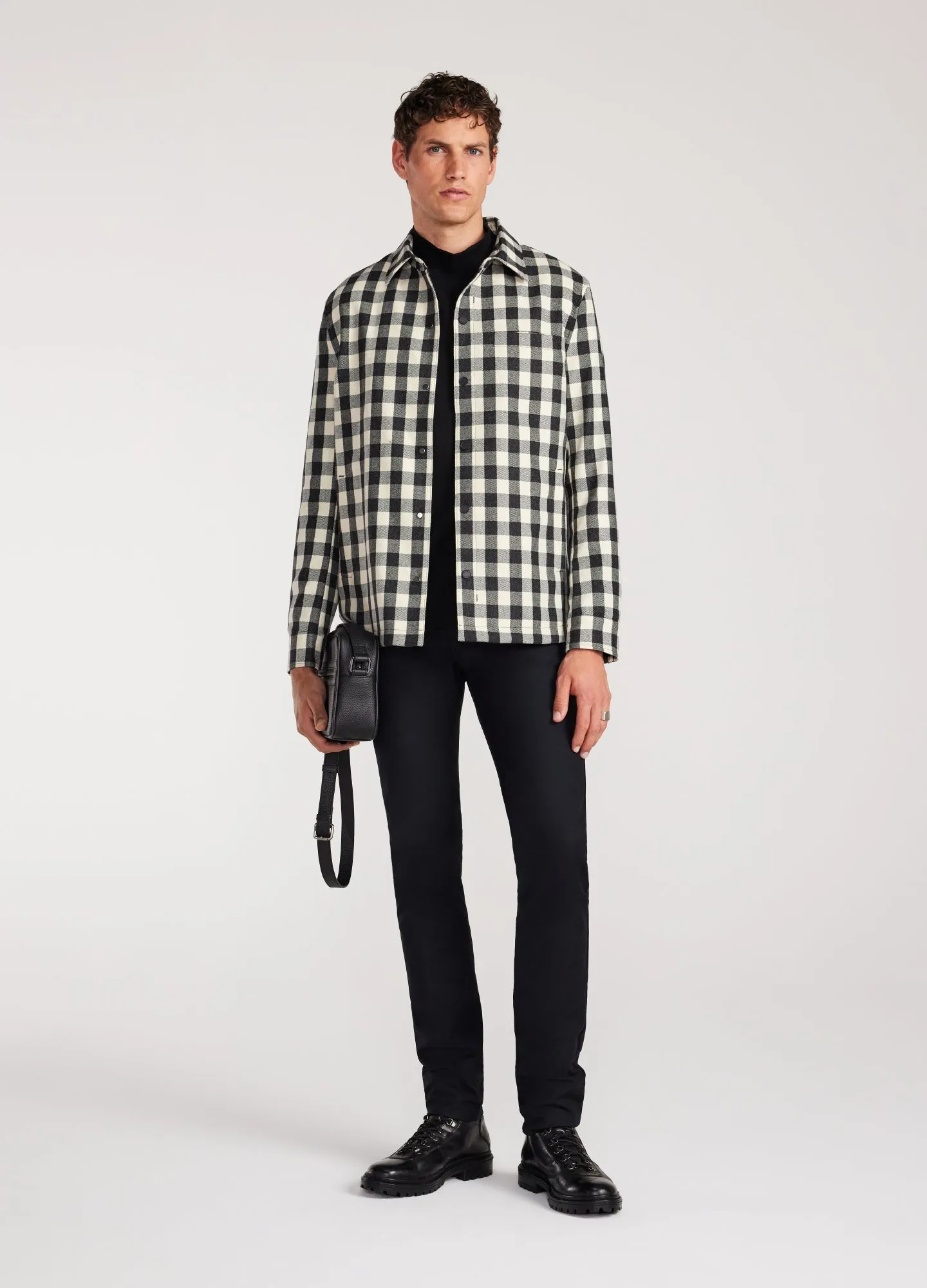 Lined Check Shirt Jacket Neutral