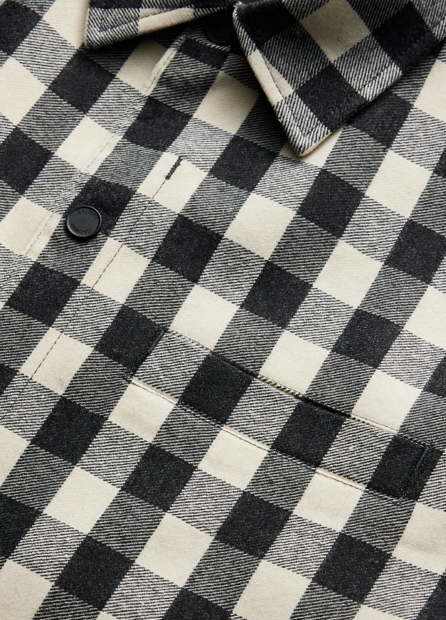 Lined Check Shirt Jacket Neutral