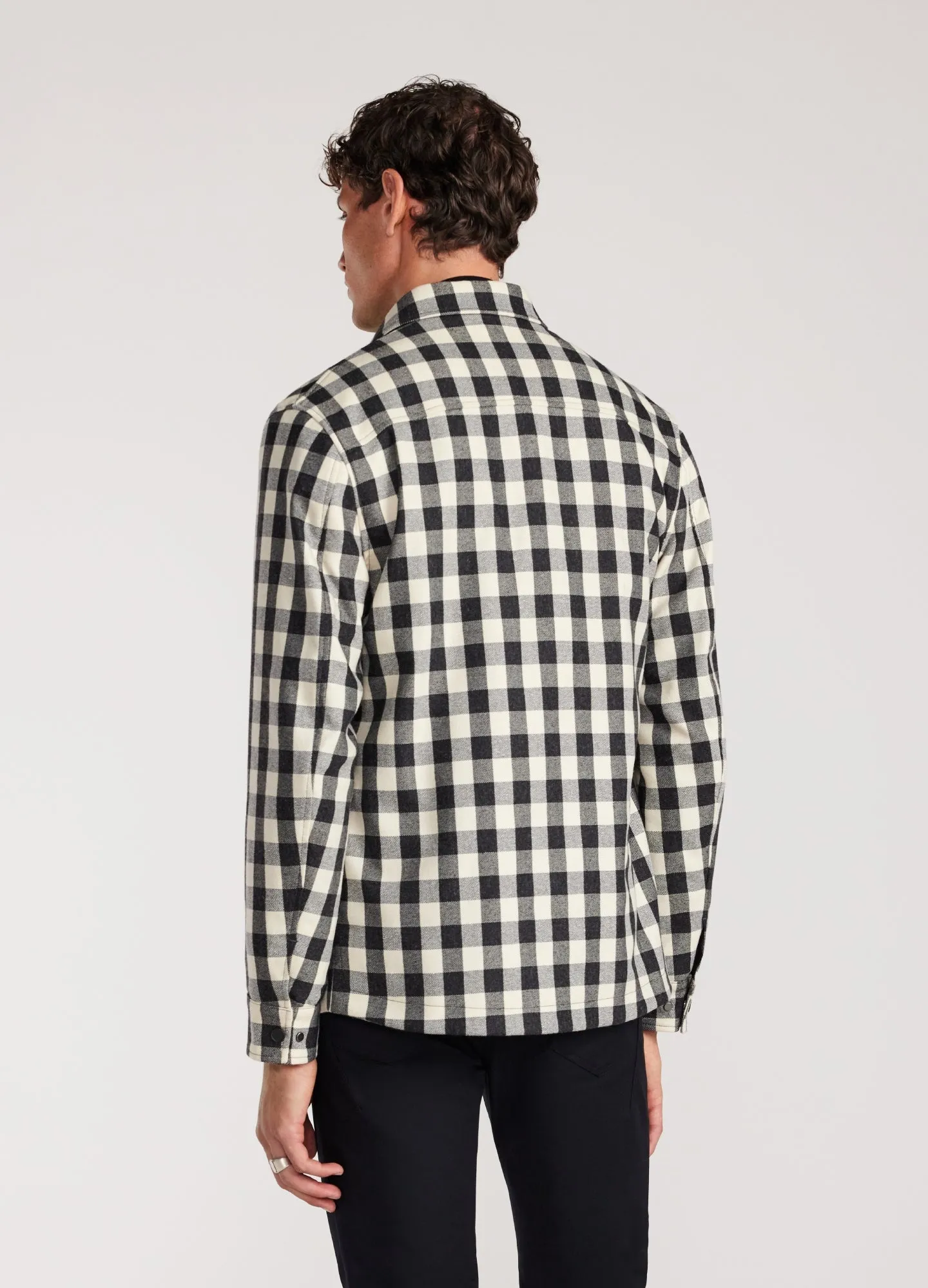 Lined Check Shirt Jacket Neutral