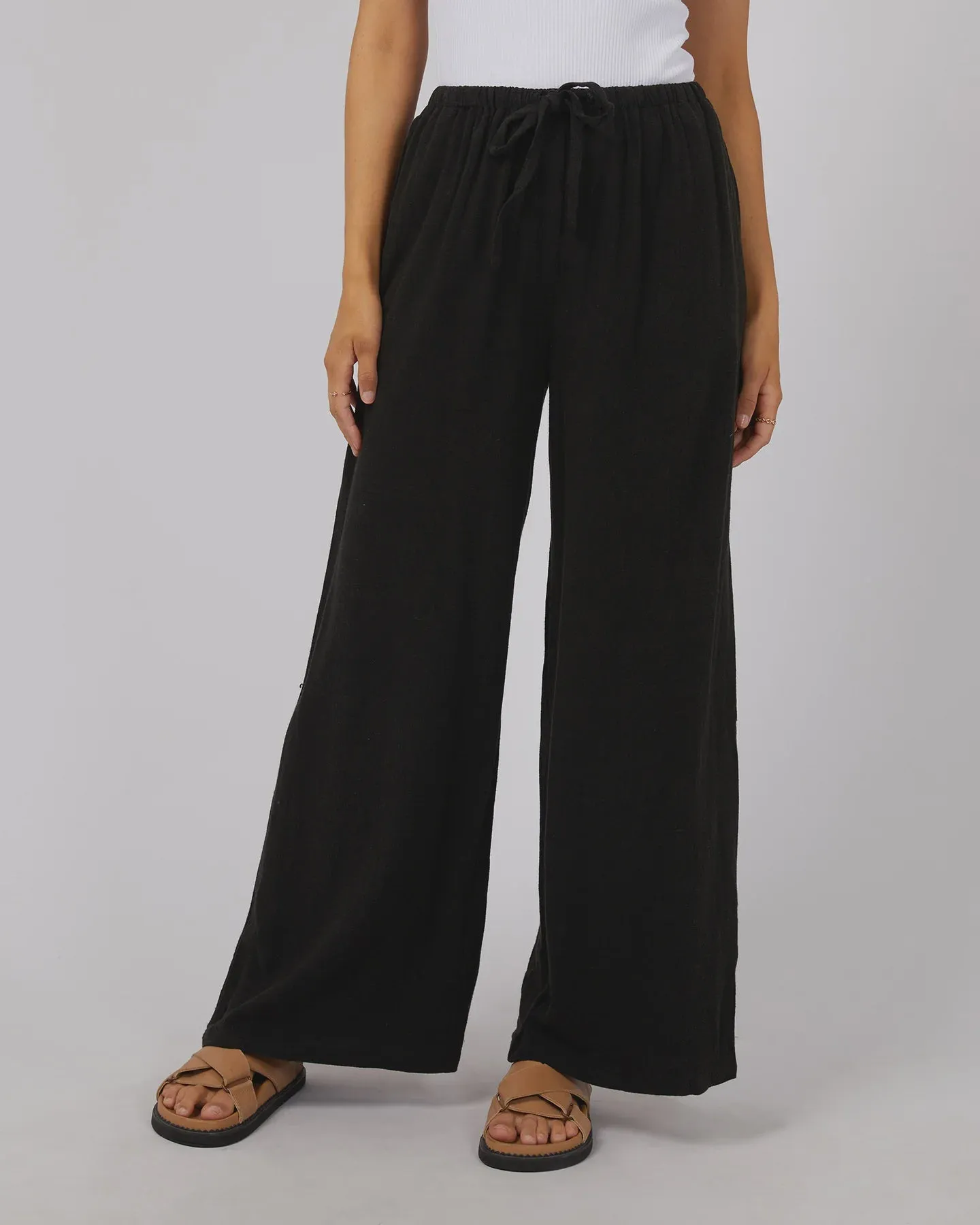 Luxe Linen Pant - Blk