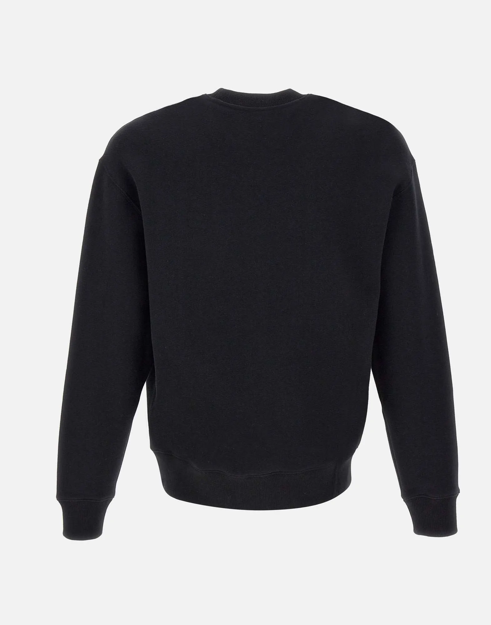 Men's Black Cotton Sweatshirt with Logo