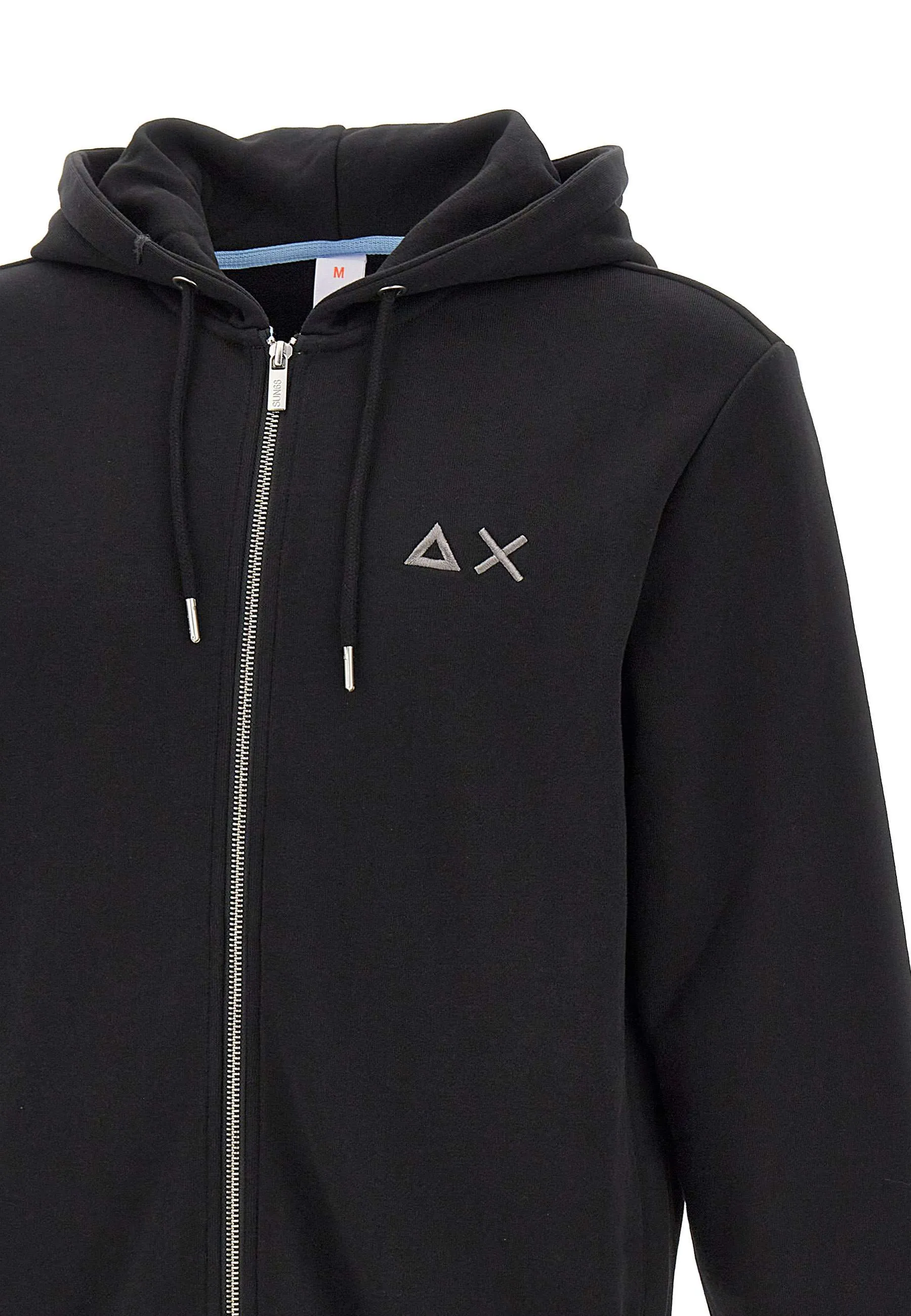 Men's Black Cotton Zip Hoodie