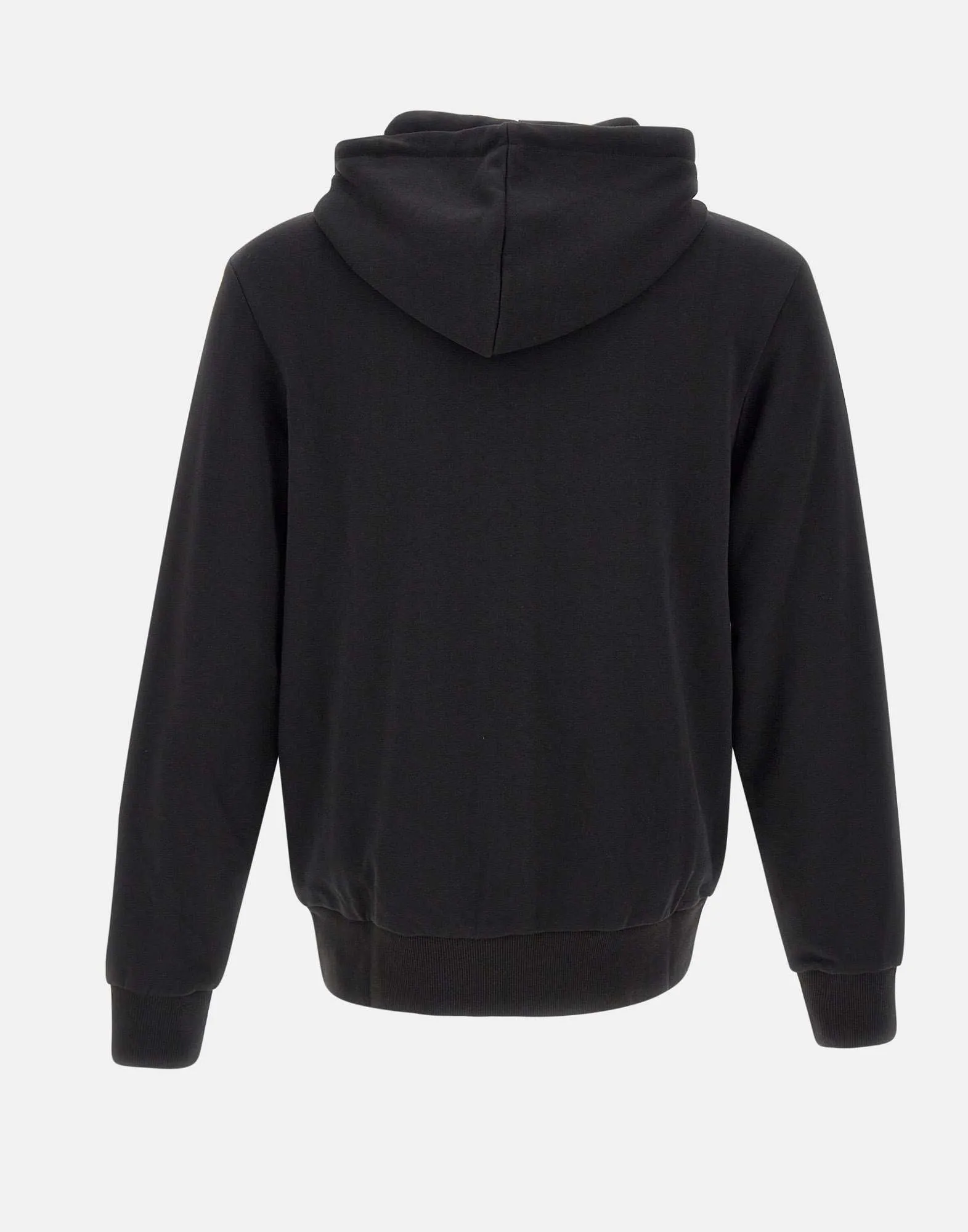 Men's Black Cotton Zip Hoodie