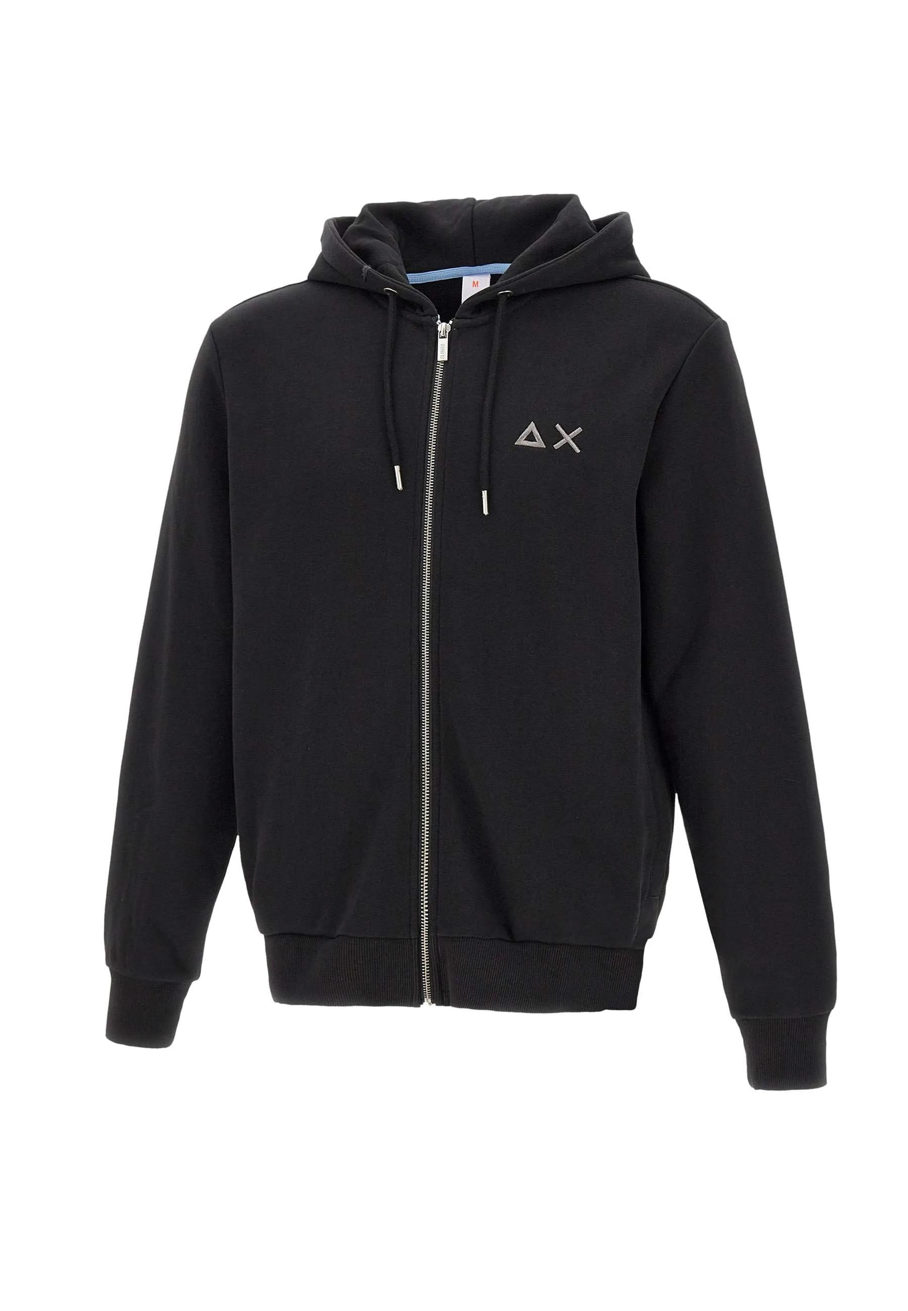 Men's Black Cotton Zip Hoodie