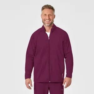 Men's Fleece Full Zip Jacket - Wine