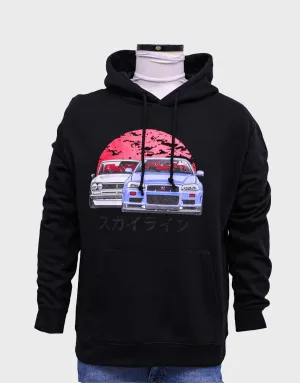 Men's GTR R34 Printed Pullover Hoodie