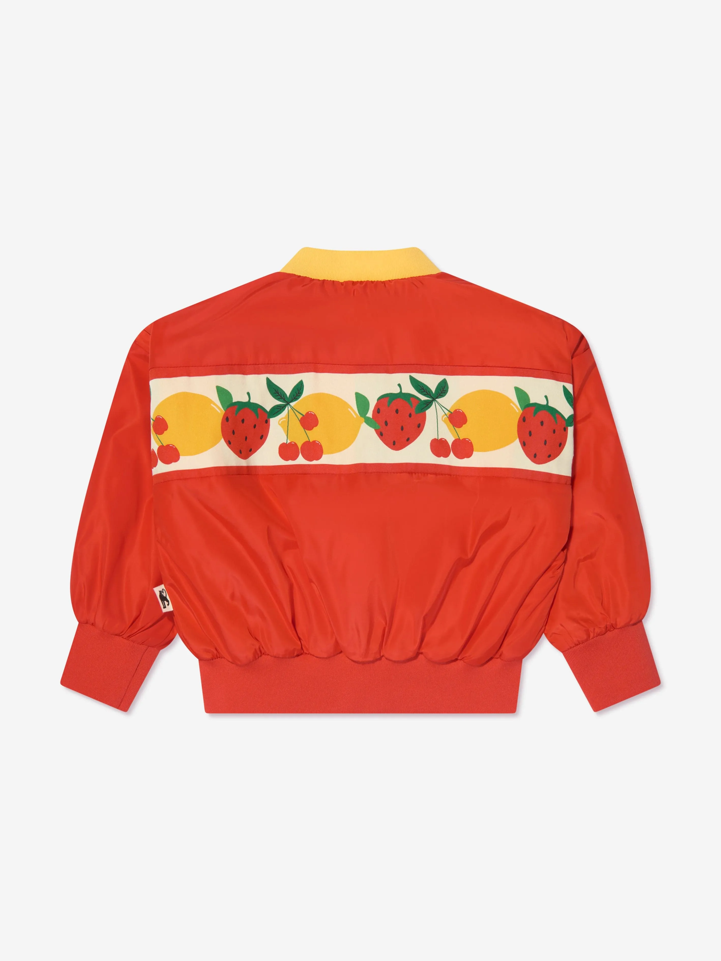 Mini Rodini Girls Fruits Baseball Jacket in Red