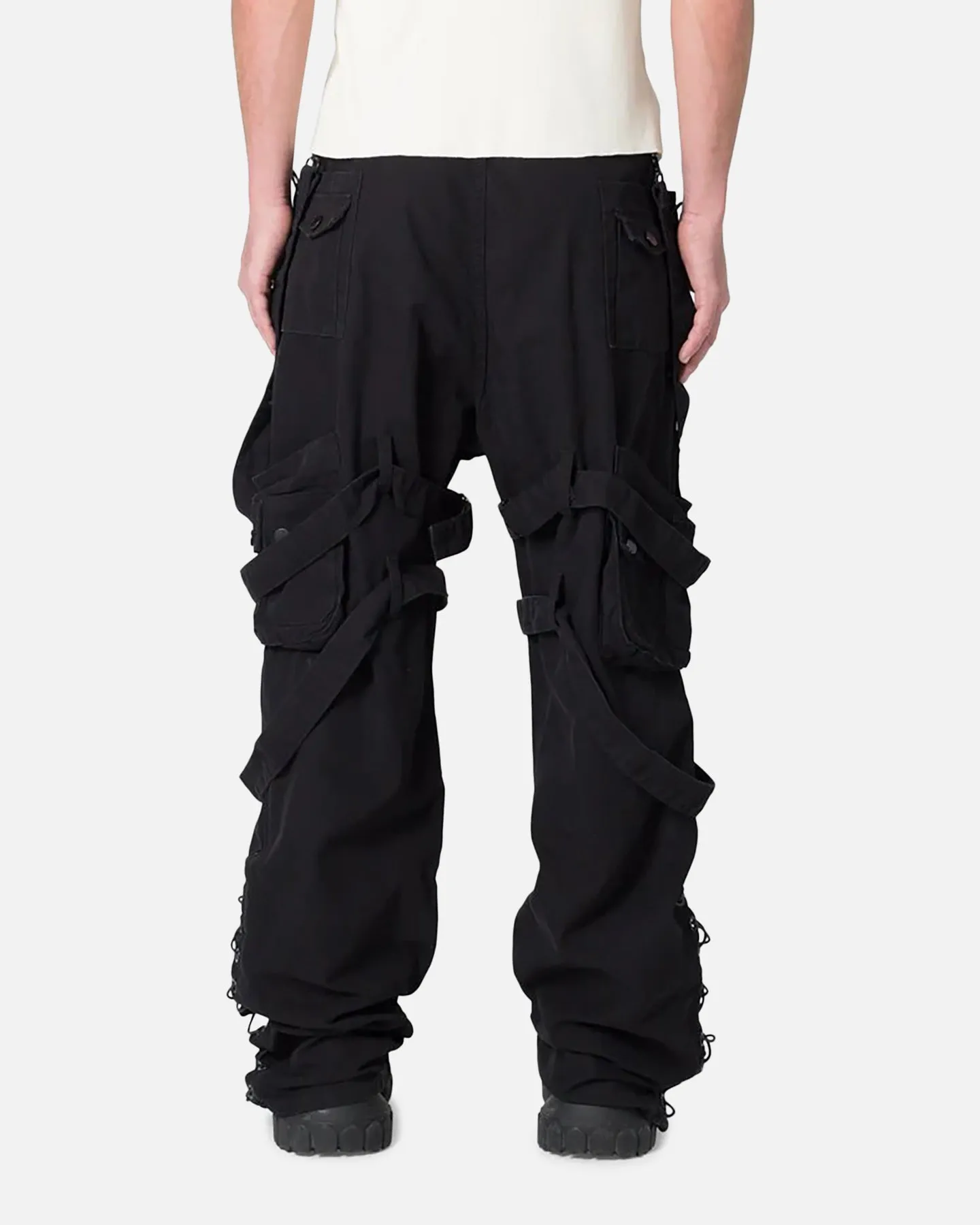 MNML Laced Up Ready Cargo Pants Black