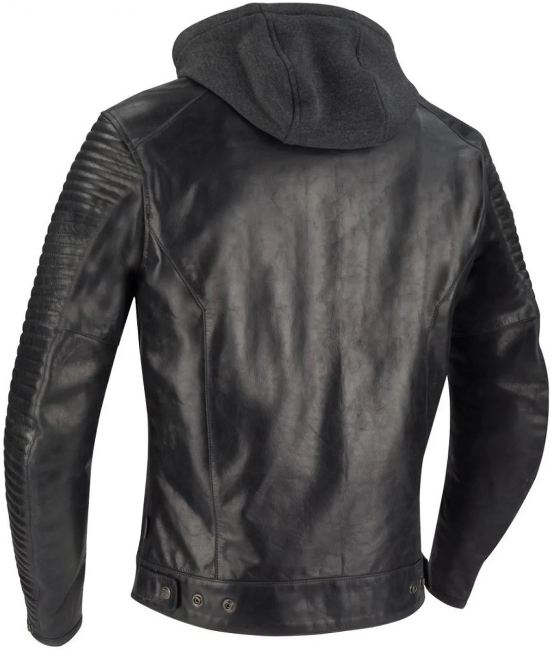 Motocycle Sytle With Hoddie  Genuine Sheep Skin Leather Jacket Men