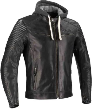 Motocycle Sytle With Hoddie  Genuine Sheep Skin Leather Jacket Men