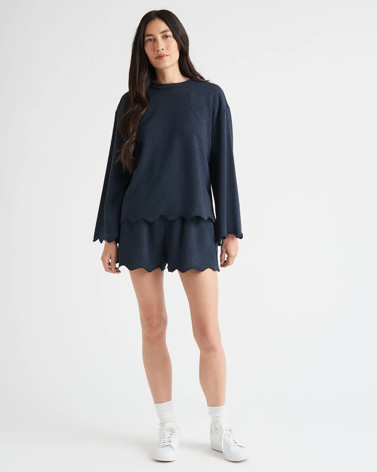 Nori Scalloped Sweatshirt