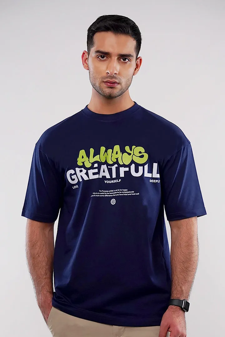 Oversized T-Shirt - Navy Blue