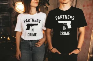 Partners In Crime - Half Sleeve Couple T shirts