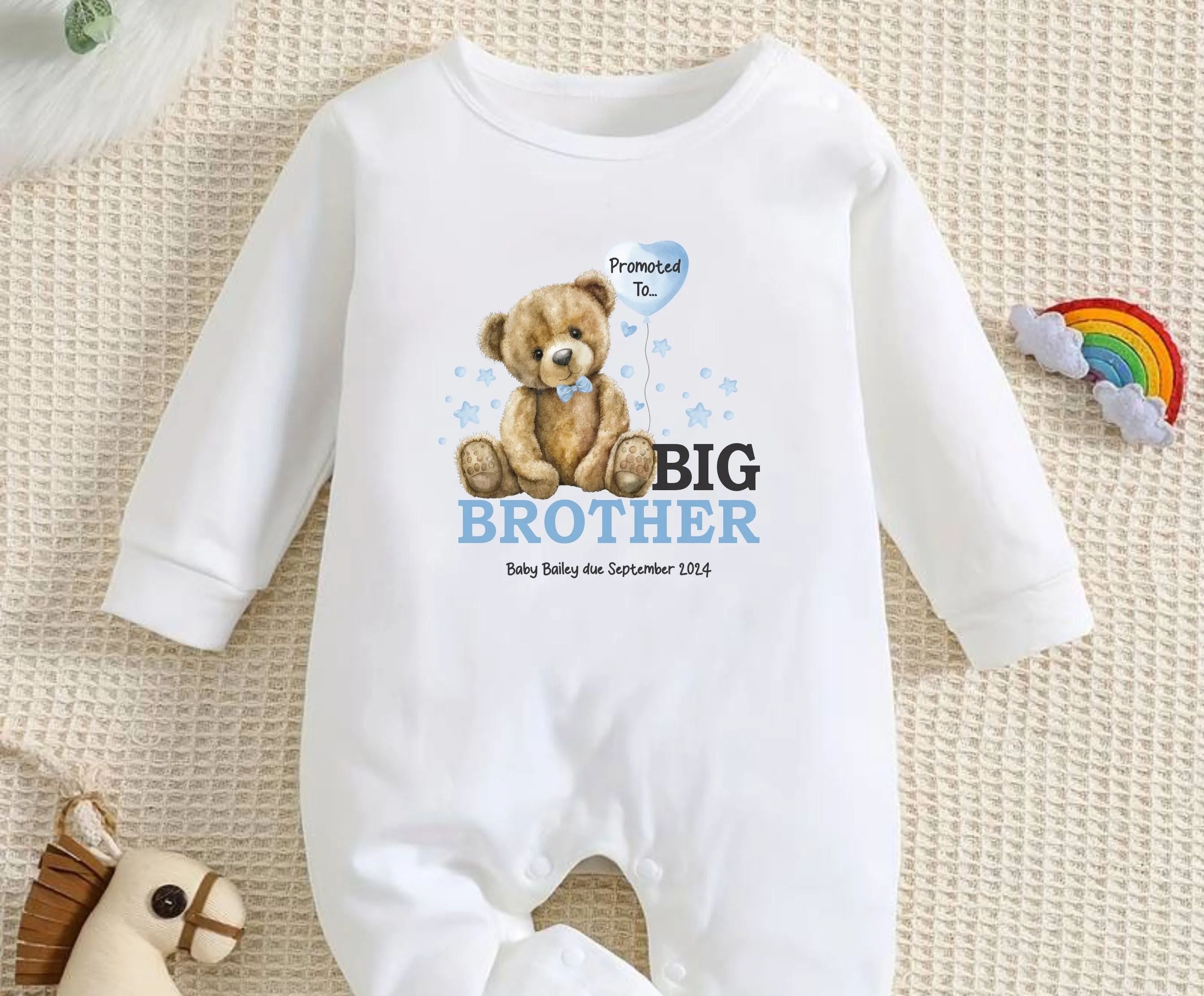 Personalised Big Sister, Big Brother announcement T-shirt, Vest or Rompersuit