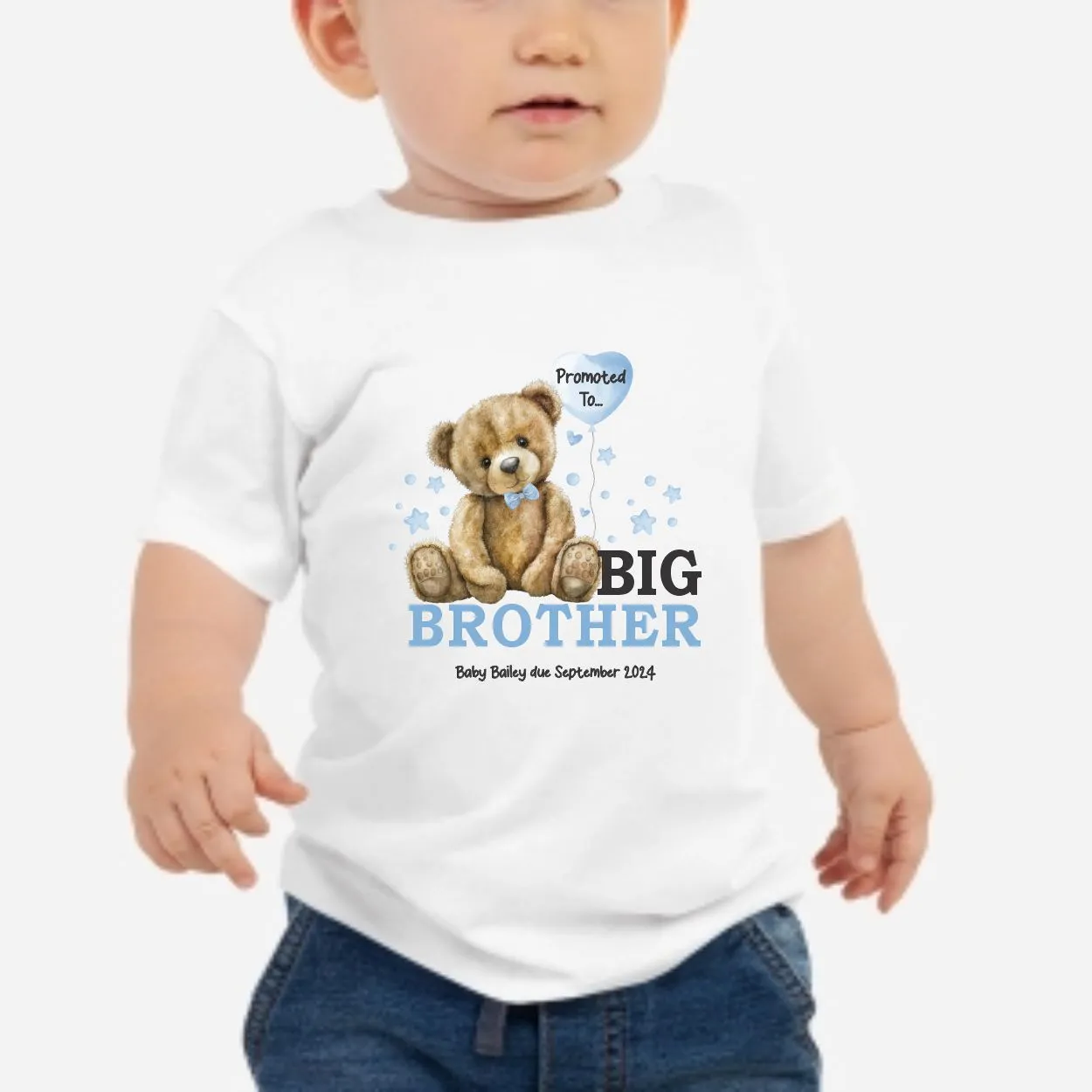 Personalised Big Sister, Big Brother announcement T-shirt, Vest or Rompersuit