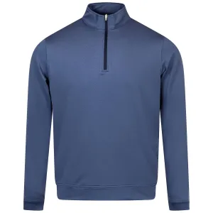 Perth Melange Performance Quarter Zip Sport Navy - AW24