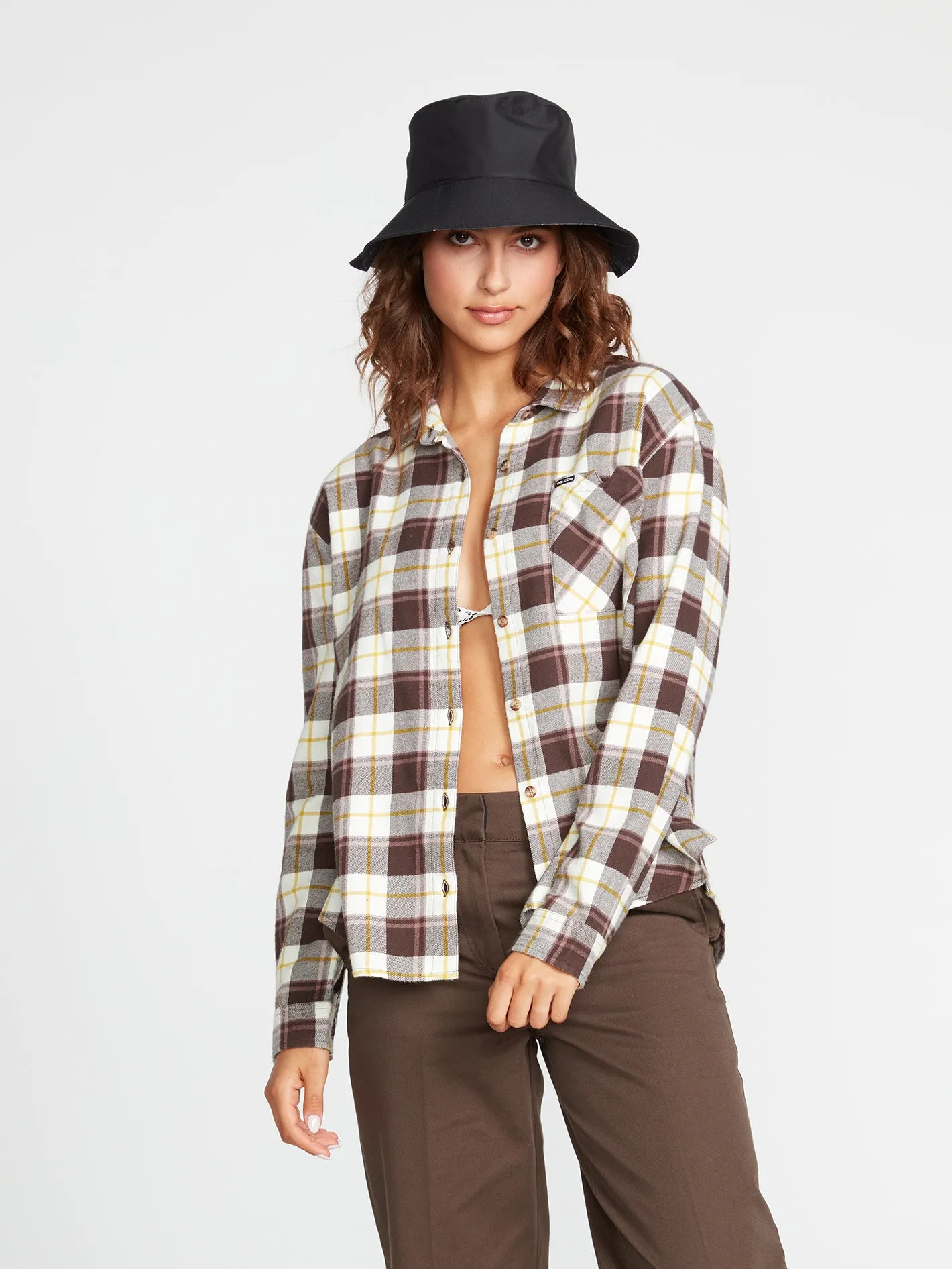 Plaid to Meet U Long Sleeve Flannel - Espresso