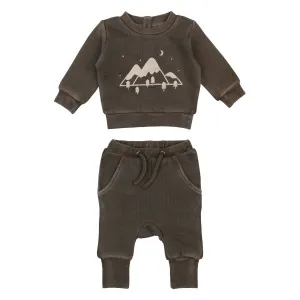 Printed Cozy Sweatshirt & Jogger Set (Baby) - Bark Mountains