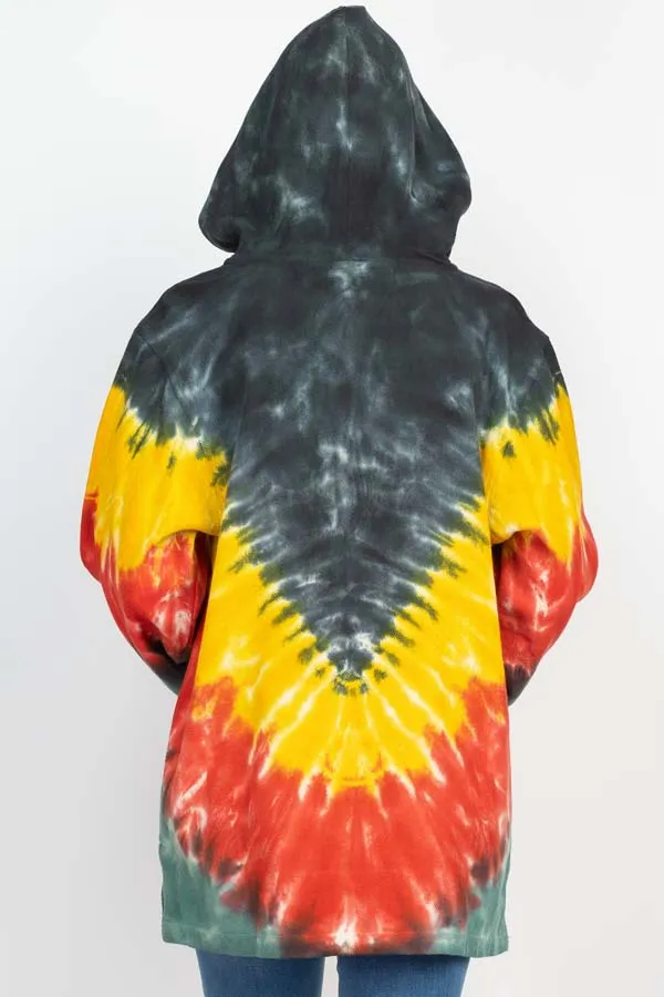 Rasta Tie-Dye Baja Hoodie